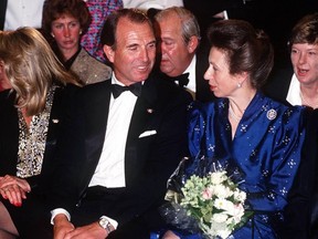 Princess Anne and Mark Phillips at the British Equestrian Olympic Fund charity in London in 1994.