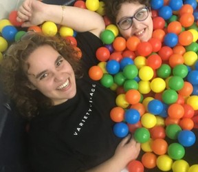 Sabrina Raffa (right) and her sister Katrina. MIKE STROBEL PHOTO