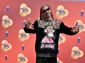 Snoop Dogg at the 2022 MTV Movie and TV Awards in California.