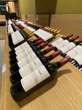 Some of the Gerard Bertrand wines in the shop at Chateau L’Hospitalet. CYNTHIA MCLEOD/TORONTO SUN