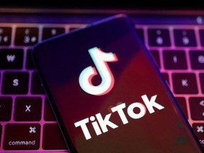 TikTok app logo is seen in this illustration taken Aug. 22, 2022.