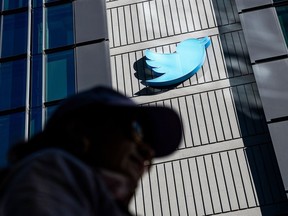 Twitter headquarters in San Francisco, California, US, on Tuesday, Nov, 29, 2022. Twitter Inc. said it ended a policy designed to suppress false or misleading information about Covid-19, part of Musk's polarizing mission to remake the social network as a place for unmoderated speech. Photographer: David Paul Morris/Bloomberg