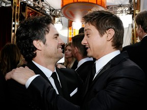 Actor Mark Ruffalo (L) and actor Jeremy Renner arrive at the 17th Annual Screen Actors Guild Awards held at The Shrine Auditorium on January 30, 2011 in Los Angeles.