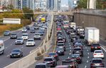 The Gardiner Expressway during the afternoon rush hour in Toronto, Ont. on Thursday, Oct. 6, 2022. 