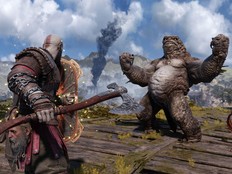 This image released by Sony Interactive Entertainment shows a scene from God of War: Ragnarok. (Sony Interactive Entertainment via AP)