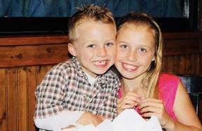Connor Bedard and his sister Madisen. Photo courtesy Melanie Bedard.