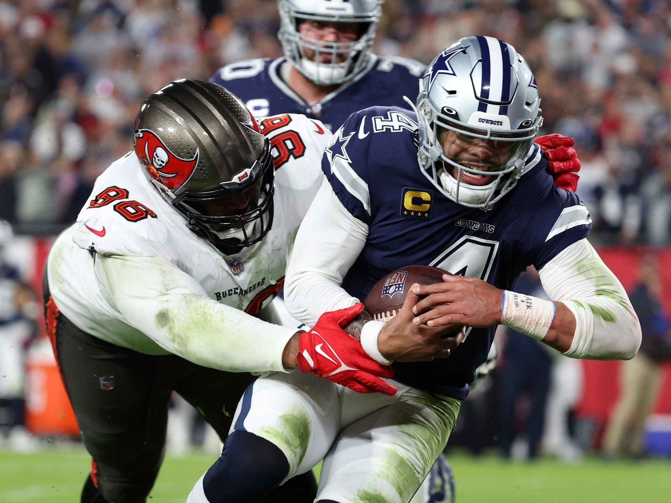 Dak Prescott outshines Tom Brady as Cowboys dominate Buccaneers in NFC  wild-card playoff game 