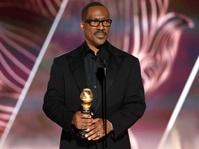 Eddie Murphy accepts the Cecil B. DeMille Award onstage at the 80th Annual Golden Globe Awards held at the Beverly Hilton Hotel on Jan. 10, 2023 in Beverly Hills.