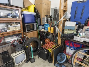 A hoarder's spouse is bothered by his behaviour.