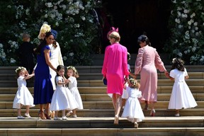 Bridesmaids and mothers at Royal Wedding of Prince Harry and Meghan Markle