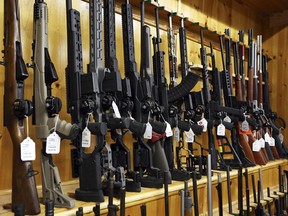 Rifles are on display at That Hunting Store on in Ottawa, June 3, 2022.
