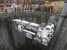 A boring machine is digging a 2.5-kilometre tunnel under the downtown core as part of a project to improve Toronto's electrical grid.