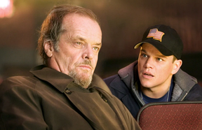 Jack Nicholson and Matt Damon in a scene from 2006's The Departed.