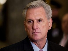 U.S. Speaker of the House Kevin McCarthy speaks to reporters at the U.S. Capitol in Washington, D.C., Thursday, Jan. 12, 2023.
