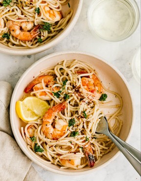 Lemon garlic shrimp pasta – Sunkist