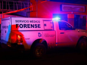 A Forensic Medical Service vehicle is seen in Ciudad Juarez, Mexico, Jan. 2, 2023.
