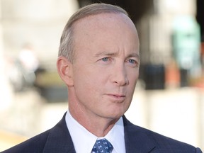 Indiana Governor Mitch Daniels during FOX's "Your World with Cavuto" on October 3, 2011 in Chicago, Illinois.