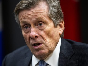 John Tory in his City Hall office in Toronto on Dec. 21, 2022, while serving as mayor.