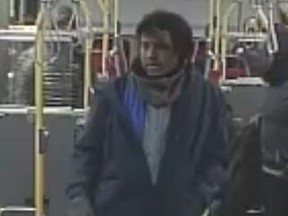 Investigators need help identifying a man suspected of sexually assaulting a woman on a TTC bus near Eglinton Ave. E. and Victoria Park Ave. on Jan. 13.