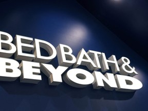 Signage is seen at a Bed Bath & Beyond store in Manhattan, New York June 29, 2022.