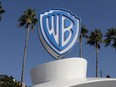 The Warner Bros logo is seen during the annual MIPCOM television program market in Cannes, France, Oct. 14, 2019.