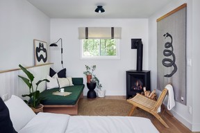 Guests at Somewhere Inn Calabogie can curl up in front of their gas fireplace or in their Endy mattress-lined bed after a day of adventuring. Niamh Barry Photo