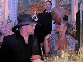 Jason Aldean and his wife Brittany rang in the New Year with Donald Trump.
