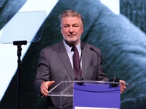 Alec Baldwin is pictured at the Robert F. Kennedy Human Rights Ripple of Hope Gala in New York in December 2022.