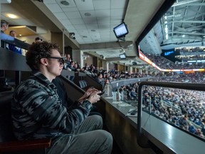 MLSE working on 'mixed reality' tech to enhance fan experience and help its teams win A reporter wears a cutting-edge "mixed reality" headset as he watches the Toronto Maple Leafs play the New York Islanders in Toronto on Monday, Jan.23, 2023. The glasses allow the user to access data from NHL Edge, the league's puck and player tracking technology system. The SportsX project is a collaboration between MLSE Digital Labs (the technology and digital innovation arm of MLSE) and Amazon Web Services (AWS).
