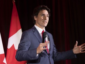 Prime Minister Justin Trudeau speaks in Windsor, Ont., on Tuesday, Jan. 17, 2023.
