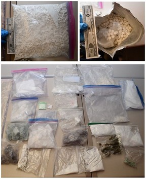 Officers executed a search warrant at an apartment in the Annex and seized illicit drugs on Tuesday, Jan. 24, 2023.