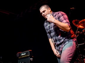 Dryden Mitchell of Alien Ant Farm in is pictured at a concert in Newcastle, England, in January 2016.