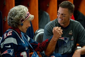 Lily Tomlin and Tom Brady in 80 For Brady.