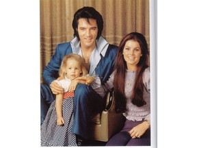 Elvis Presley with then-wife Priscilla and their daughter Lisa Marie in 1970.