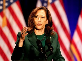 U.S. Vice-President Kamala Harris speaks to mark the 50th anniversary of the 1973 U.S. Supreme Court Roe v. Wade decision, in Tallahassee, Fla., on Jan. 22, 2023.