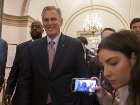 Republican Leader Kevin McCarthy (R-CA) enters the Capitol on Jan. 6, 2023 in Washington, D.C.
