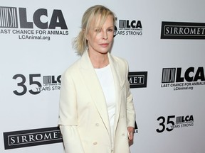 Kim Basinger is pictured at the Last Chance for Animals gala in October 2019.