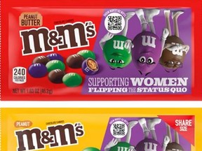 M&Ms packaging will be female-focused as part of a special campaign.