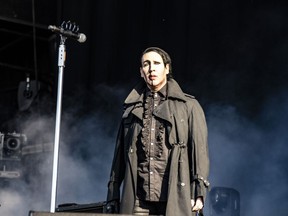 Marilyn Manson is pictured at Download Festival at Donington Park, U.K. in a file photo.