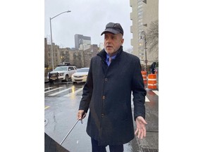 Ed Mullins, former head of NYPD sergeants union, leaves Manhattan federal court Thursday, Jan. 19, 2023, in New York.