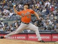 Baltimore Orioles pitcher Austin Voth delivers against the New York Yankees in the third inning of a baseball game on Oct. 1, 2022, in New York.