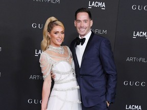 Paris Hilton and Carter Reum at LACMA gala in 2021.
