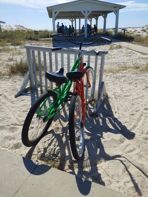 A ride around St. Andrews State Park is the best way to explore the area.