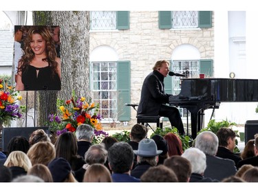 Axl Rose performs during a public memorial for singer Lisa Marie Presley, the only daughter of the "King of Rock 'n' Roll," Elvis Presley, at Graceland Mansion in Memphis, Tenn., Jan. 22, 2023.