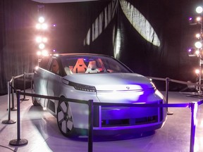 The first Canadian zero-emission vehicle shown in this handout photo was unveiled today at the Consumer Electronics Show.