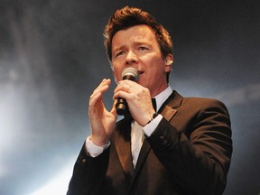 Rick Astley performing at the Dubai Duty Free Shergar Cup and concert at Ascot Racecourse on Aug. 10, 2013 in Ascot, England.