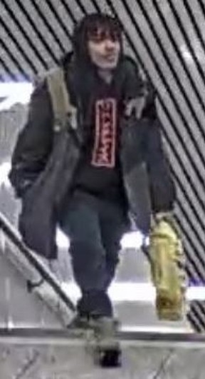 Investigators need help identifying this man who is suspected of stabbing a boy, 16, on a TTC bus at Old Mill station on Wednesday, Jan. 25, 2023.