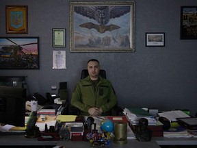 Gen. Kyrylo Budanov, Ukraine's military intelligence chief, in his office in Kyiv, Ukraine, on Jan. 20. MUST CREDIT: Photo for The Washington Post by Serhiy Morgunov