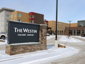 The Westin Calgary Airport is shown in Calgary on Jan. 31, 2023.