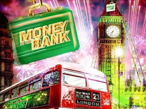 WWE Money In The Bank poster for London, UK show in July 2023
